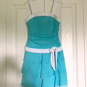 IZ byer blue layered dress